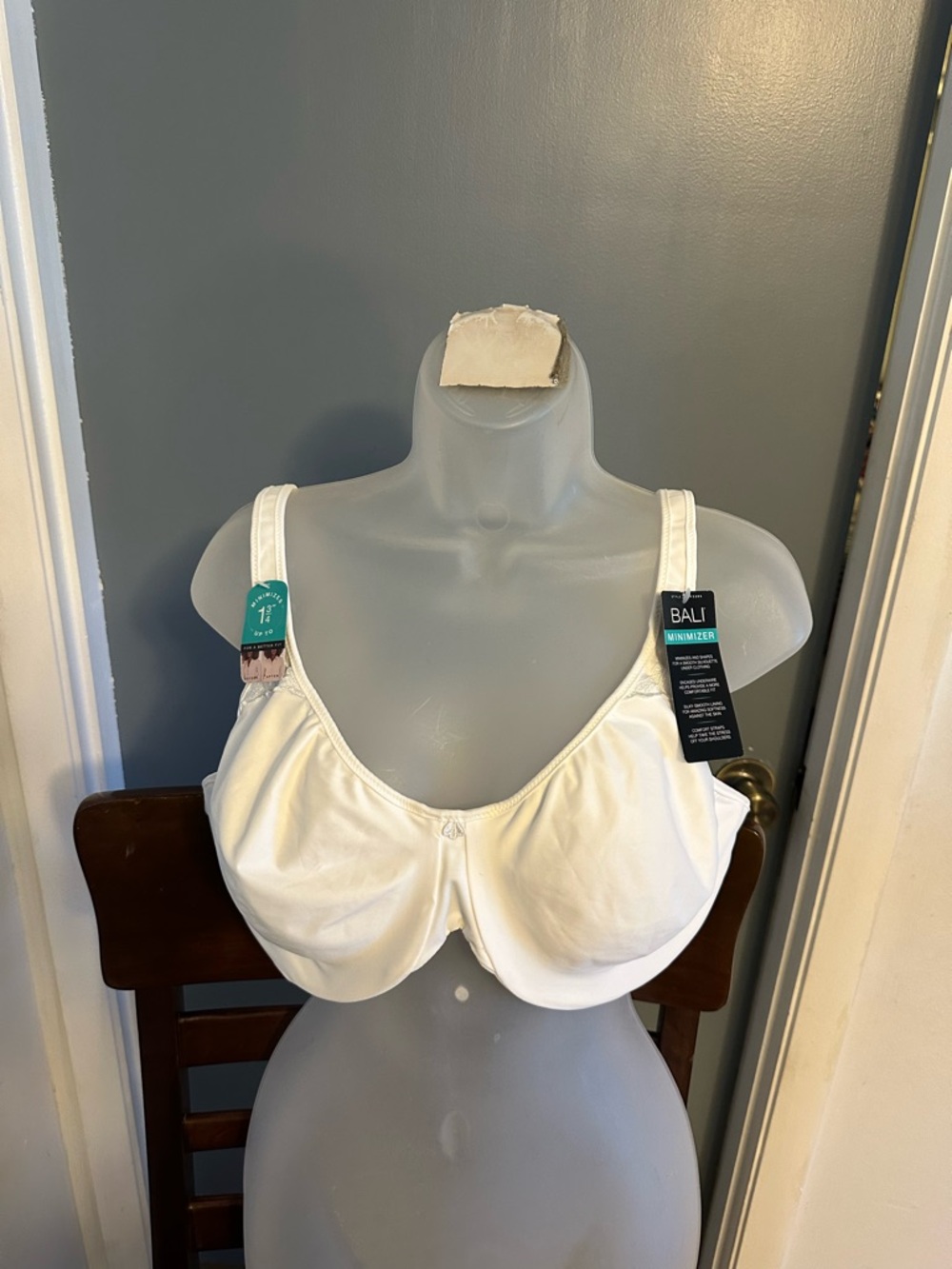 Bali White Full Coverage Underwire Minimizer Bra